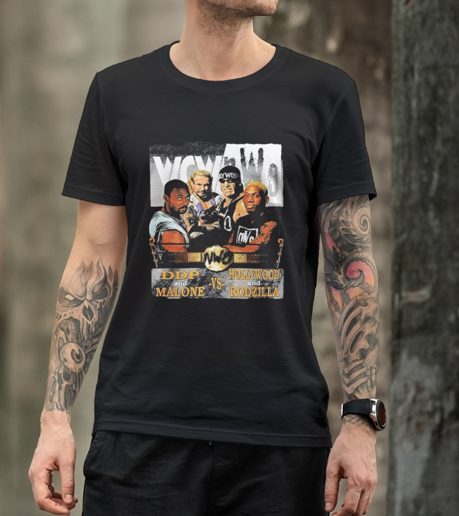 WCW NWo DDP And Malone Vs Hollywood And Rodzilla 90s Wrestling T-Shirt