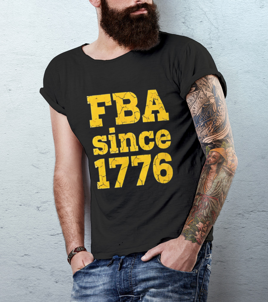 FBA Since 1776 Yellow Cheese Letters T-Shirt