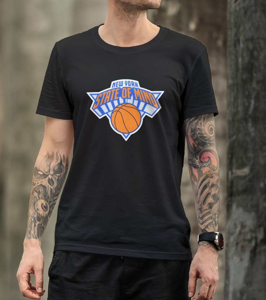 New York State Of Mind Basketball Knicks Team T-Shirt