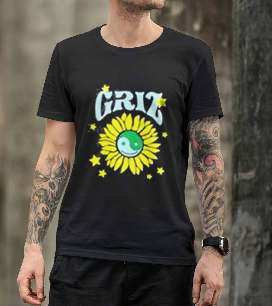 Griz Sunflower Yin Yang Starry T-Shirt