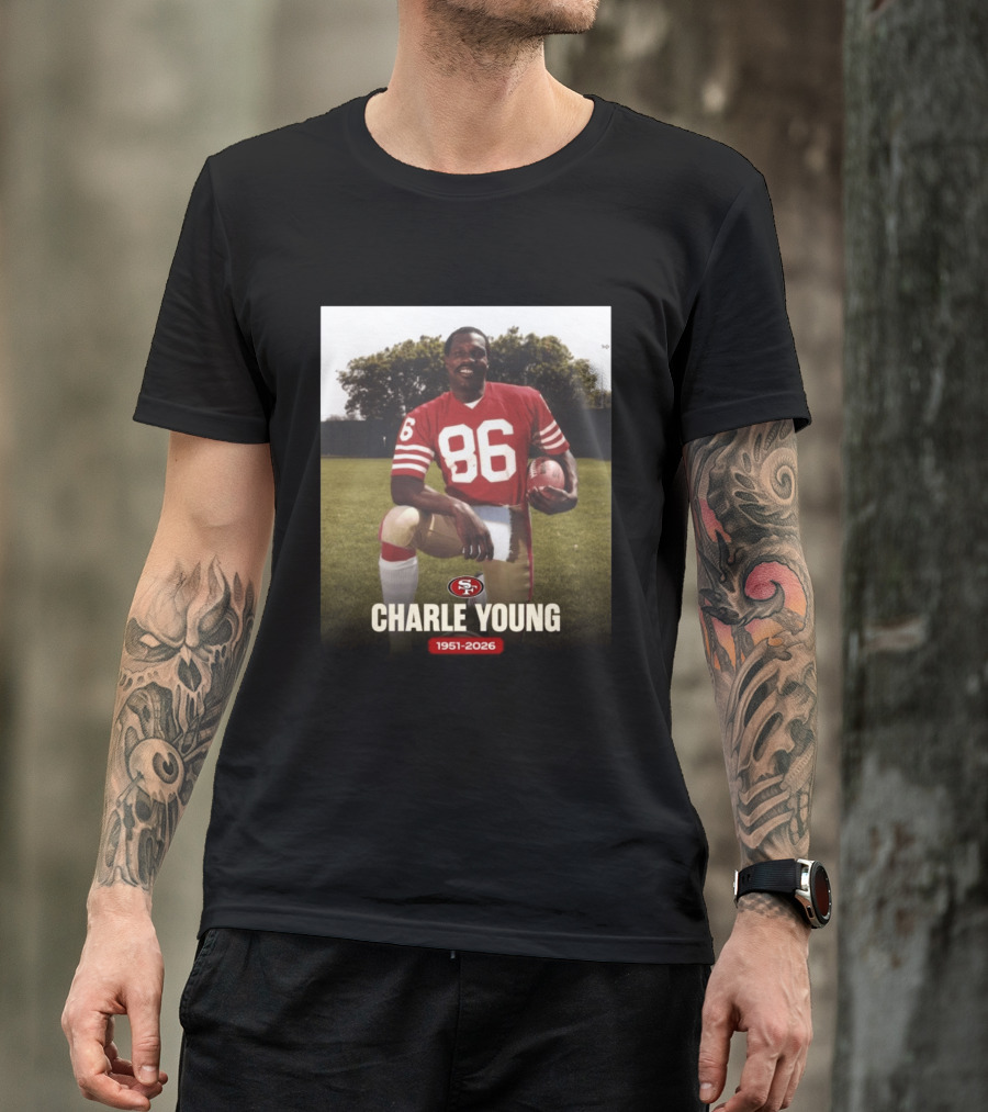 San Francisco 49ers Charle Young 86 1951 2026 T-Shirt