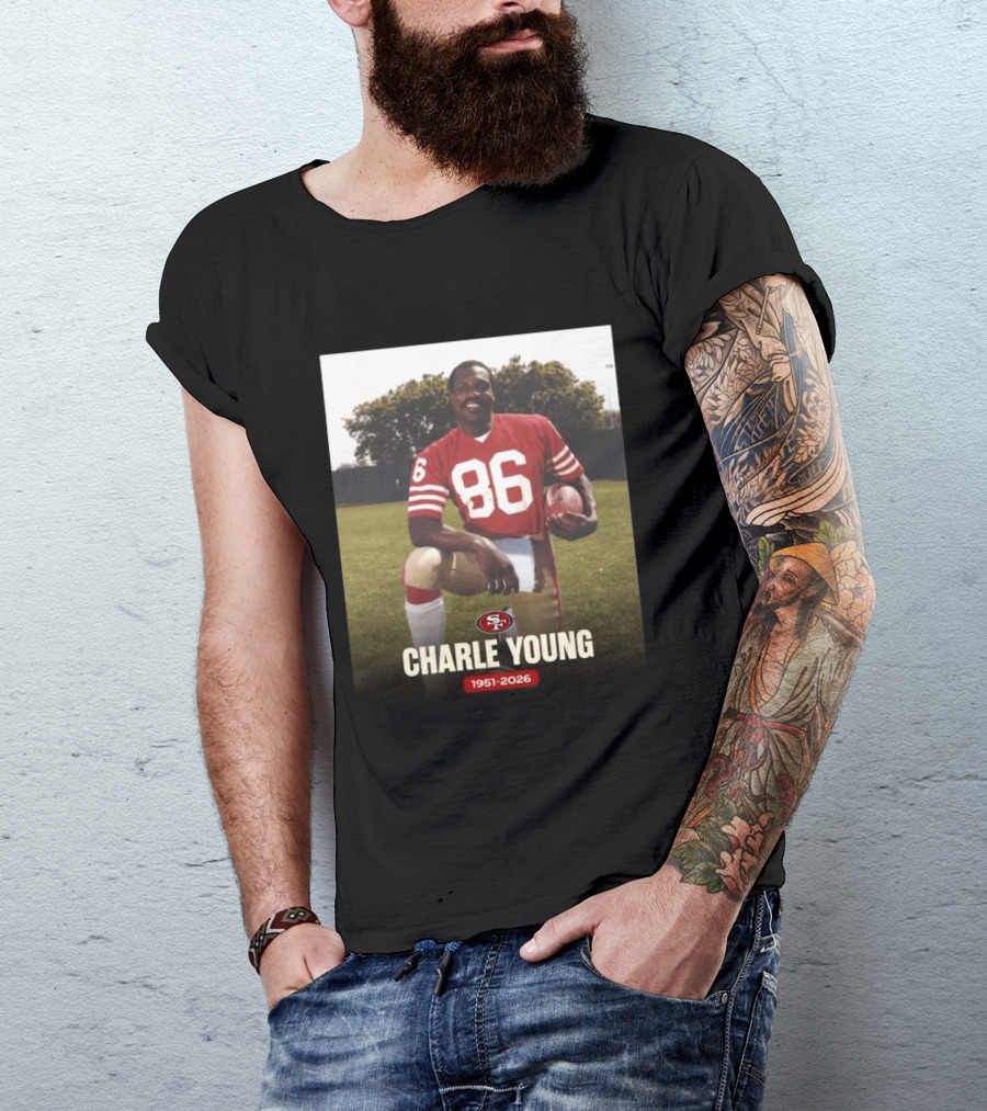 San Francisco 49ers Charle Young 86 1951 2026 T-Shirt