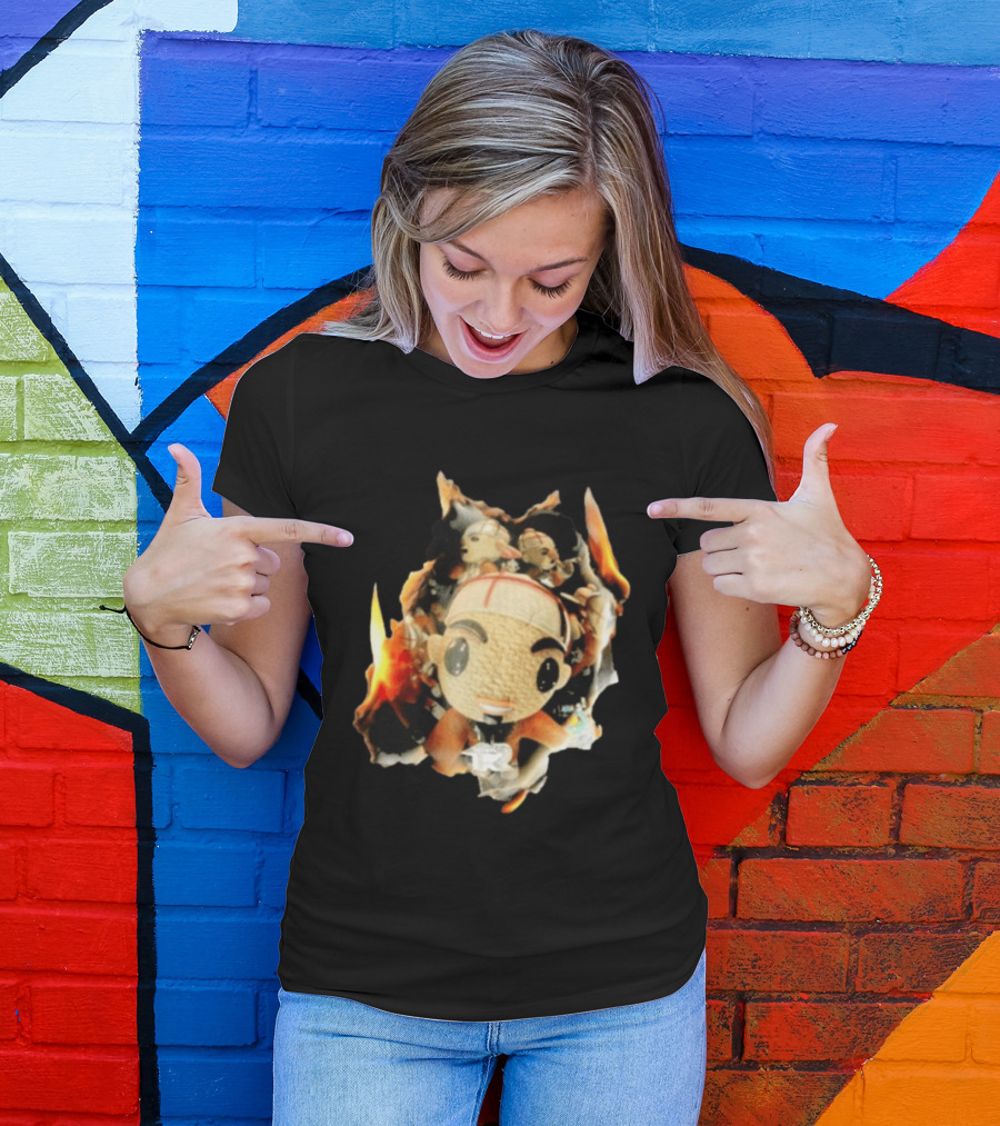 Street Mob Chuyin Los Locos Nunca Mueren Burning Plush Doll Fiery T-Shirt
