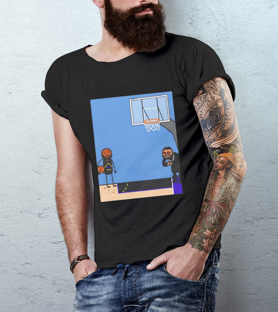 Villain Brooks Vs Dillon Brooks Basketball Humor Phoenix Suns Sketch T-Shirt