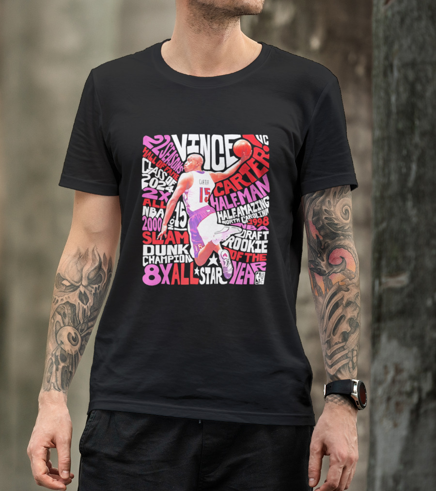 Vince Carter Toronto Raptors Slam Dunk Champion Half Man Half Amazing T-Shirt
