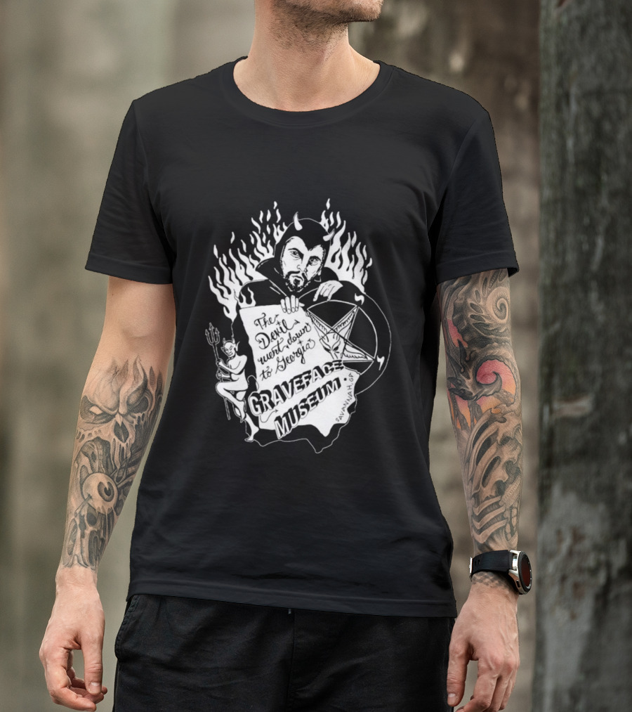 Anton LaVey Church Of Satan Graveface Museum The Devil Went Down To Georgia T-Shirt