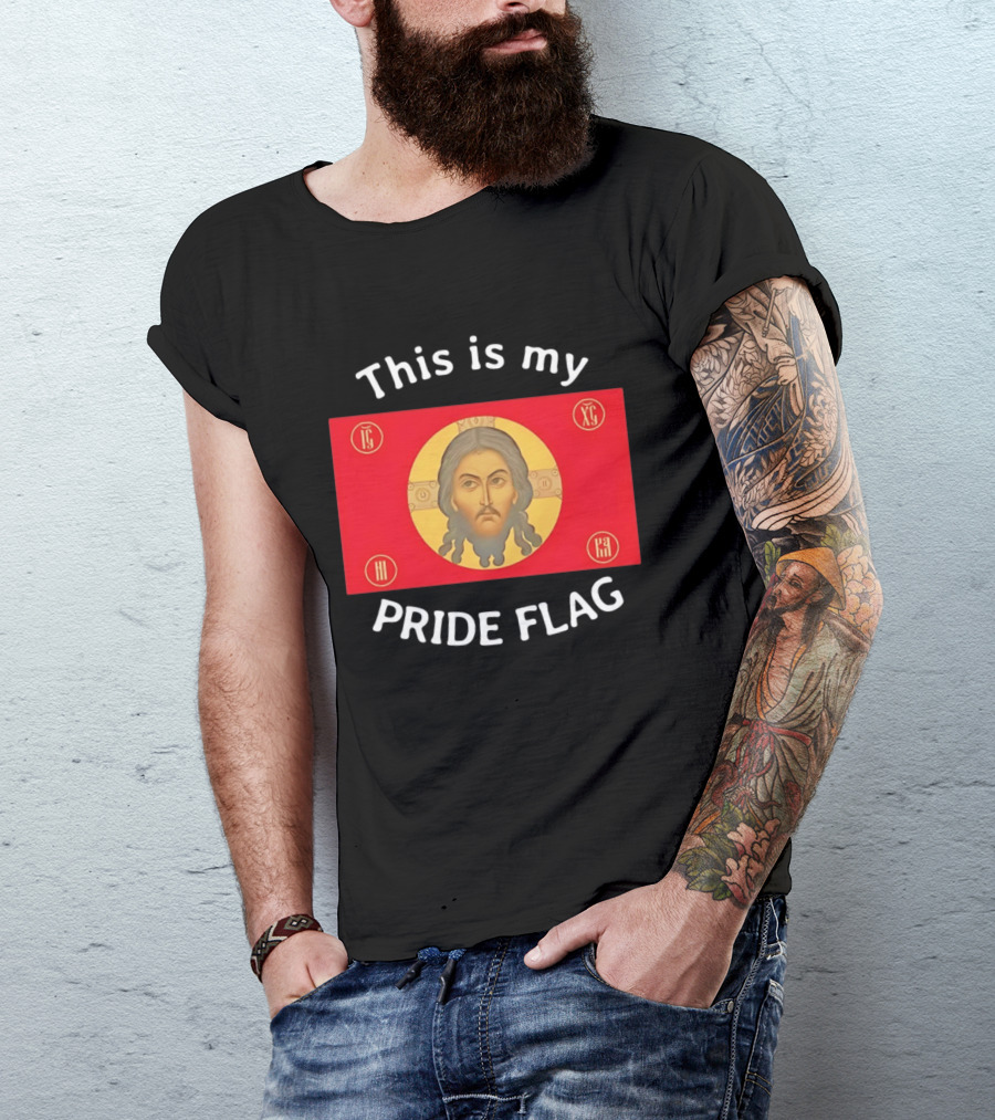 This Is My Pride Flag Jesus Icon Red Yellow T-Shirt