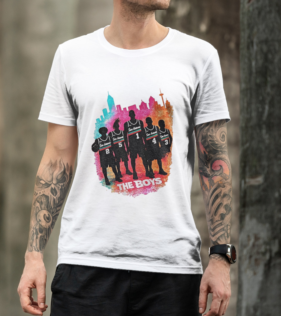 The Boys San Antonio Spurs Classic City Edition Basketball Player T-Shirt