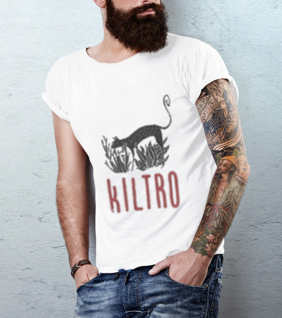 Kiltro Wolf Dog Text With Stylized Canine T-Shirt