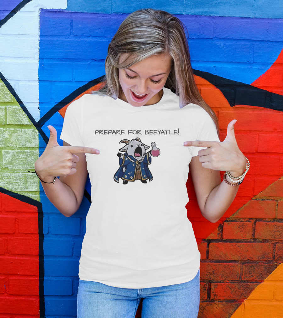 Totes McGoats Prepare For Beeyatle Potion Wielding Goat Wizard T-Shirt