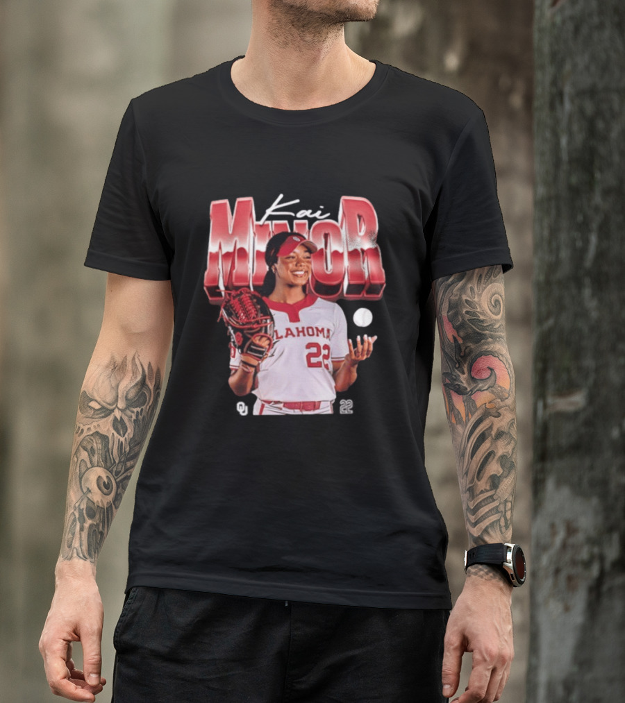 Kai Minor Oklahoma 22 Sooners Softball Player T-Shirt