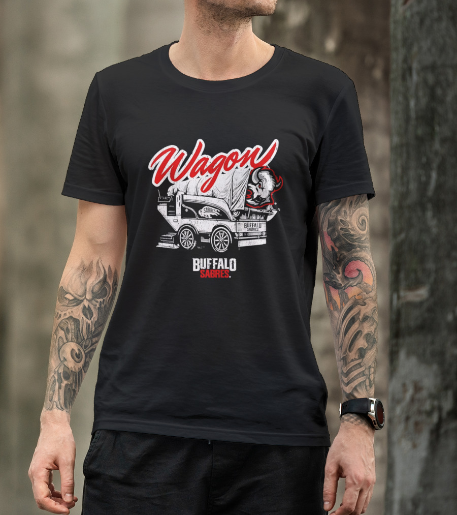 Buffalo Sabres Wagon Defender Retro Team Spirit T-Shirt