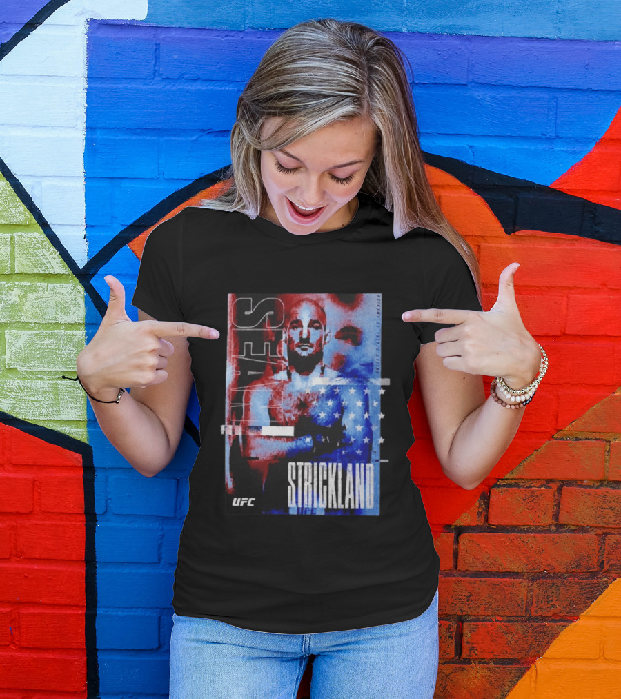 Sean Strickland UFC Fighter American Flag T-Shirt