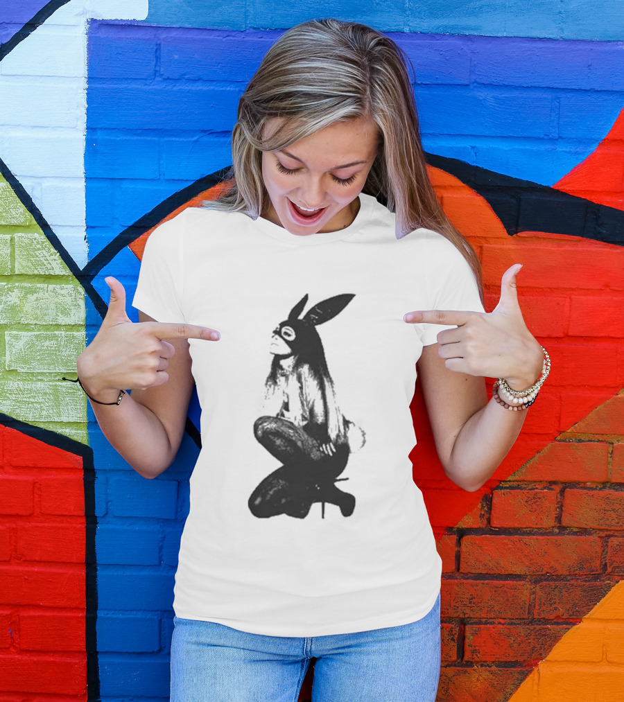 Ariana Grande Dangerous Woman 10 Crewneck Bunny Mask T-Shirt