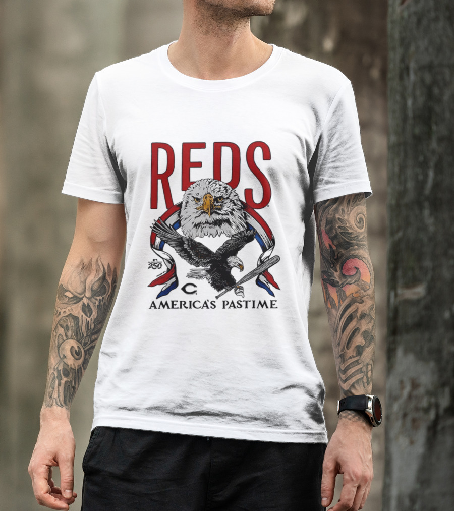 Cincinnati Reds Eagles 250th America's Pastime 2026 T-Shirt