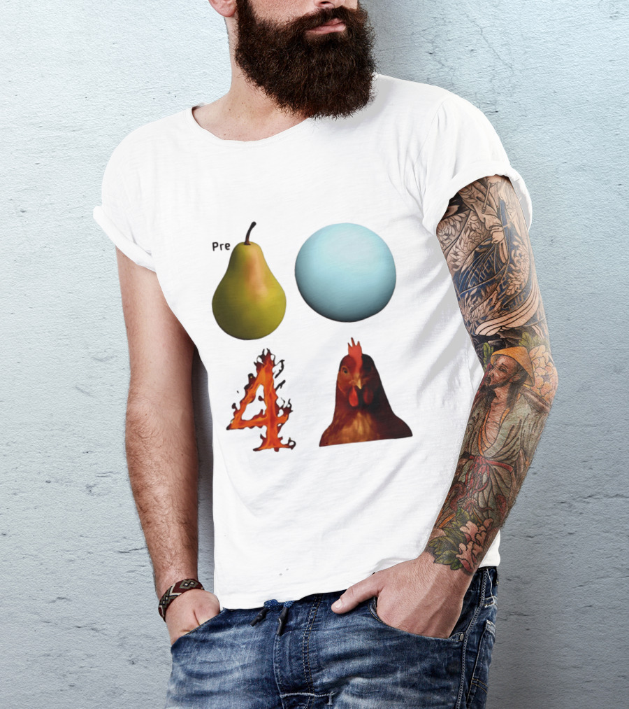 Prepare Pear Sphere Flame 4 Chicken T-Shirt