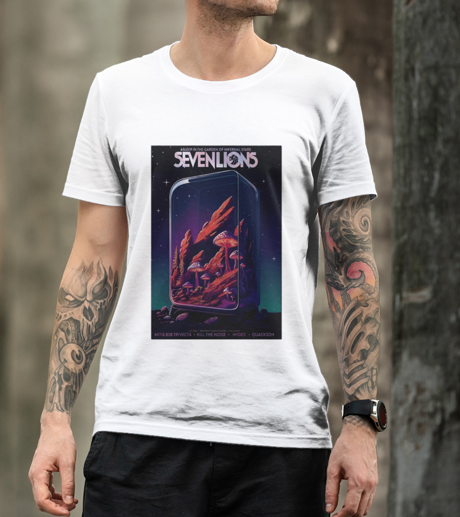 Seven Lions Asleep In The Garden Of Infernal Stars Red Rocks Amphitheatre May 22 2026 T-Shirt