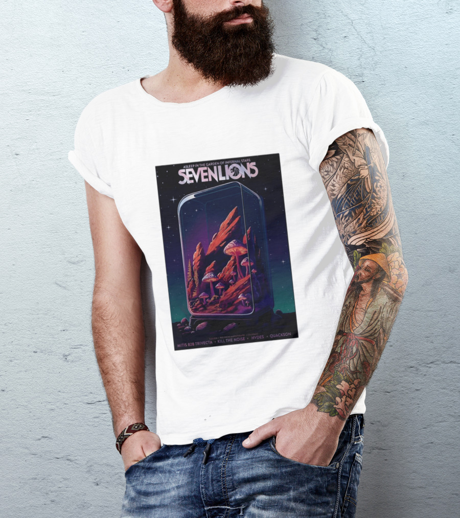 Seven Lions Asleep In The Garden Of Infernal Stars Red Rocks Amphitheatre May 22 2026 T-Shirt