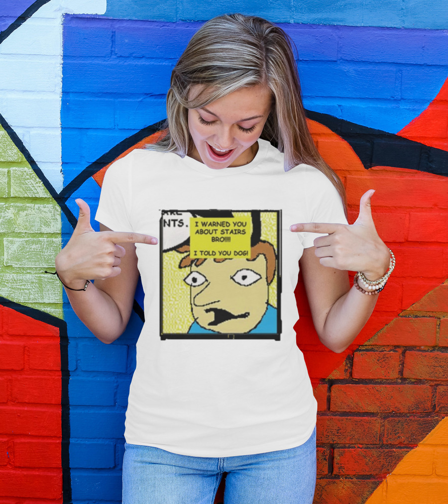 I Warned You About Stairs Bro I Told You Dog Meme Comic Panel T-Shirt