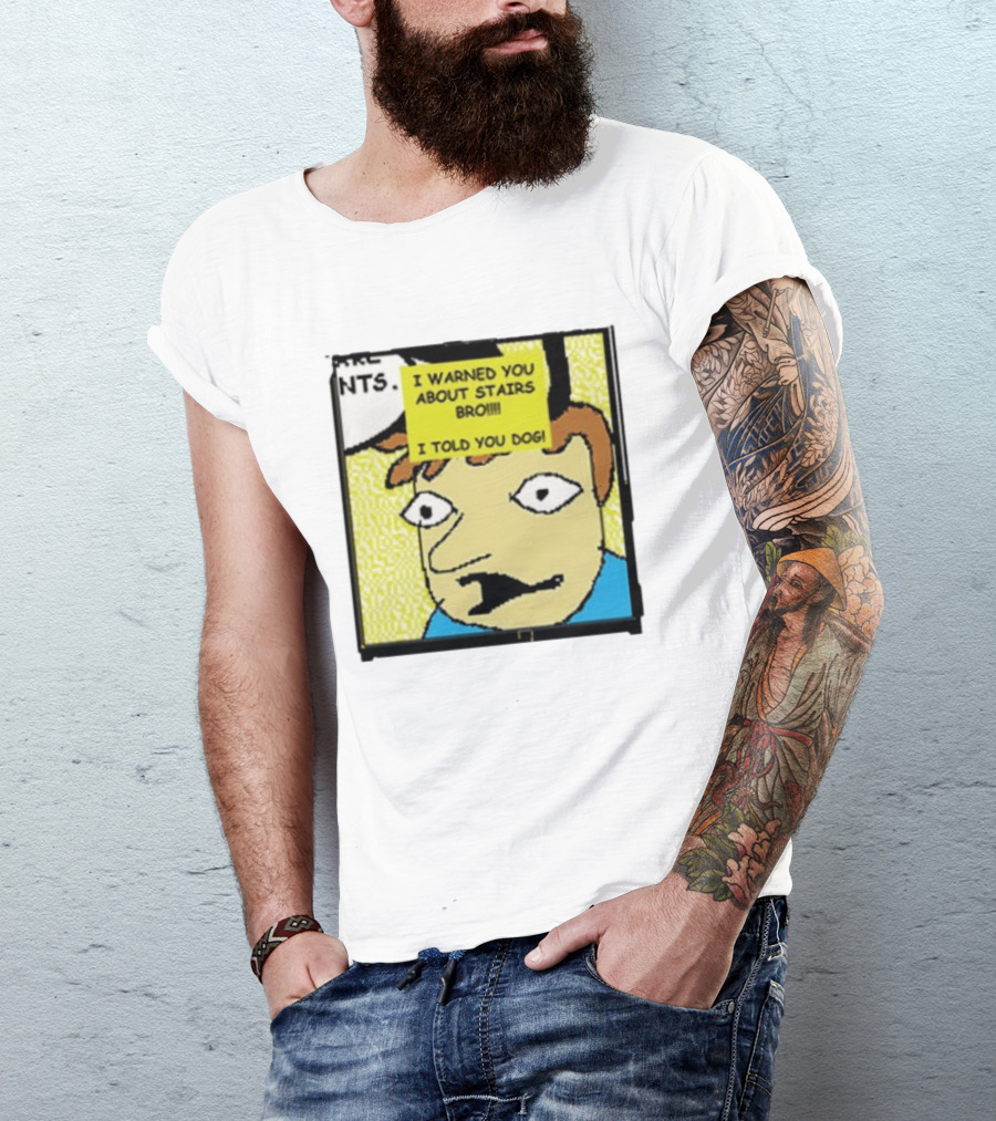 I Warned You About Stairs Bro I Told You Dog Meme Comic Panel T-Shirt
