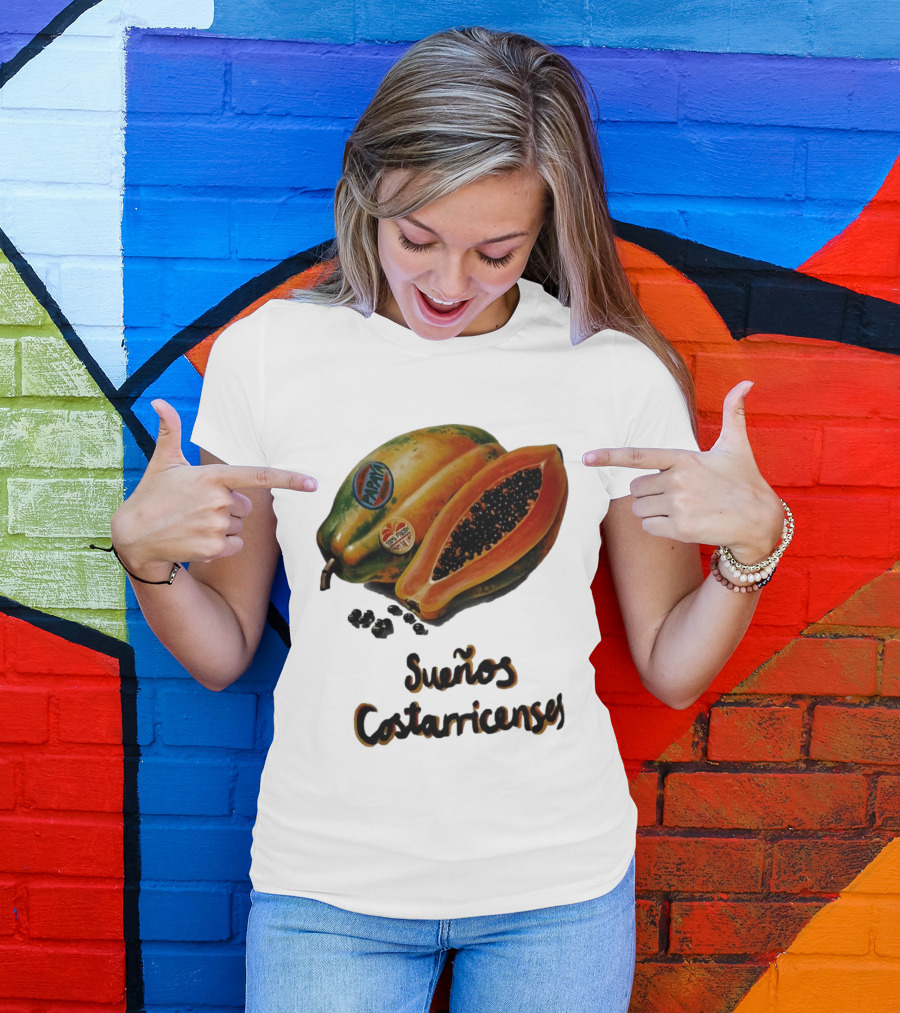 Sueños Costarricenses Papaya Pura Vida Tropical Fruit Dreams Costa Rican T-Shirt