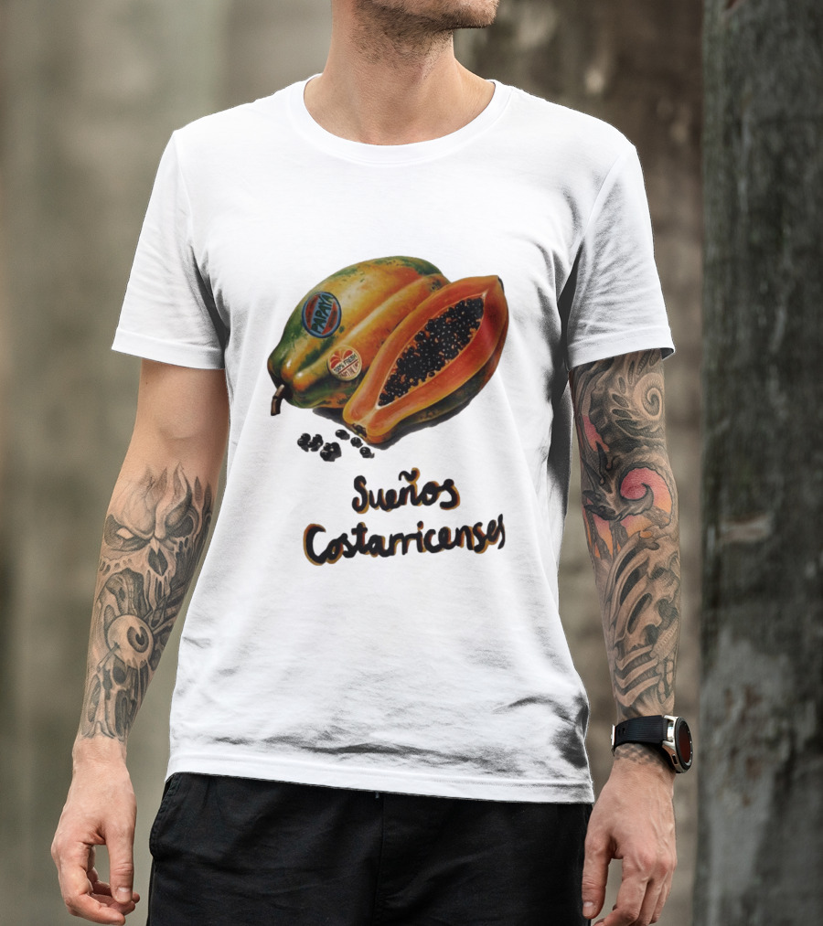 Sueños Costarricenses Papaya Pura Vida Tropical Fruit Dreams Costa Rican T-Shirt