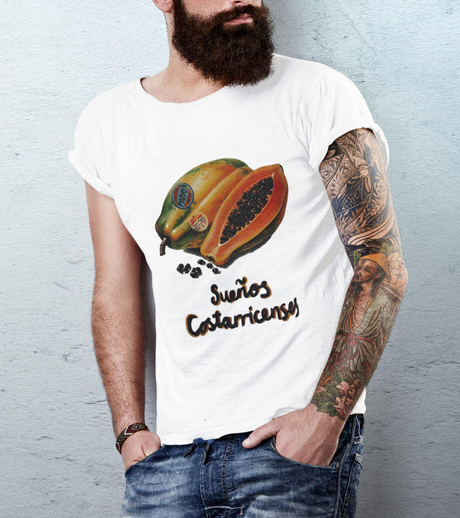 Sueños Costarricenses Papaya Pura Vida Tropical Fruit Dreams Costa Rican T-Shirt