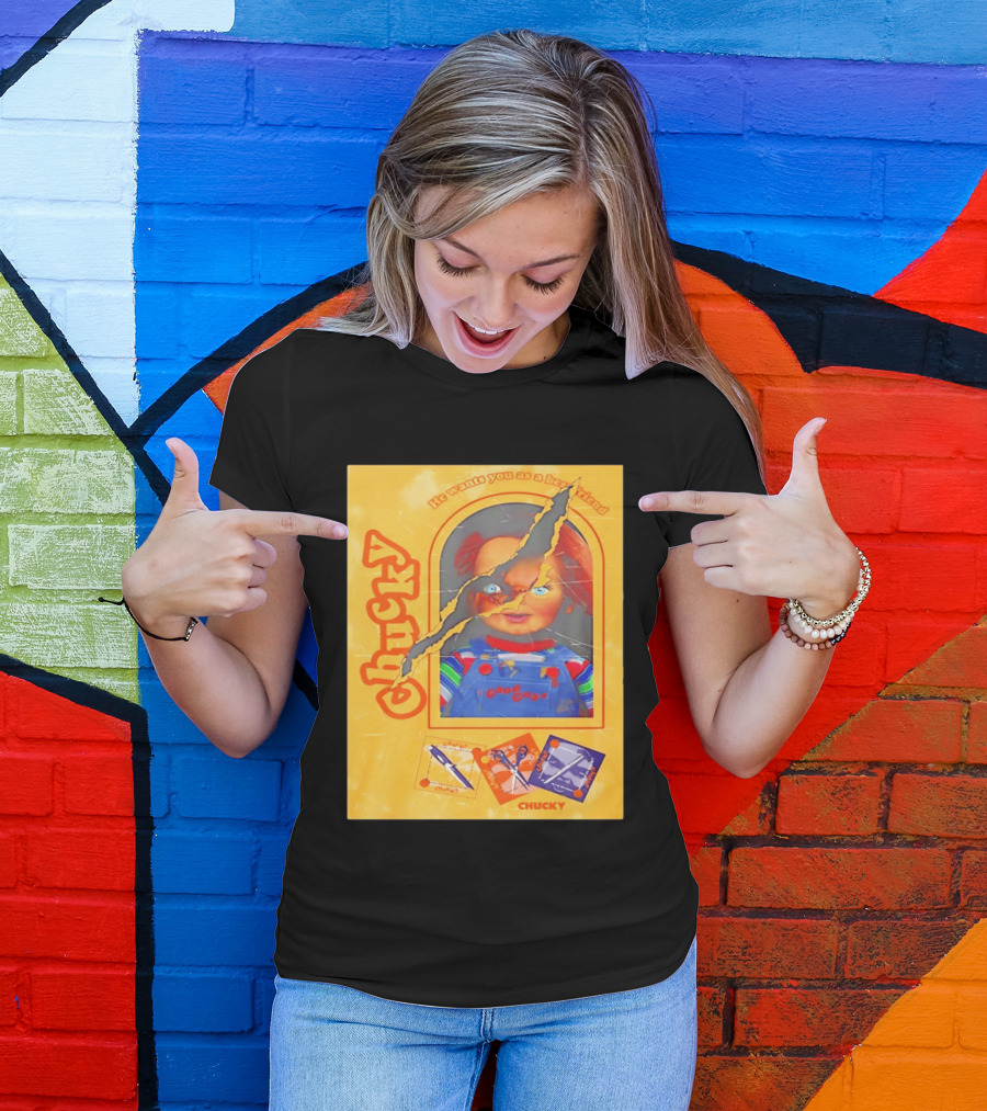 Chucky He Wants You As A Best Friend Good Guys Doll Box T-Shirt