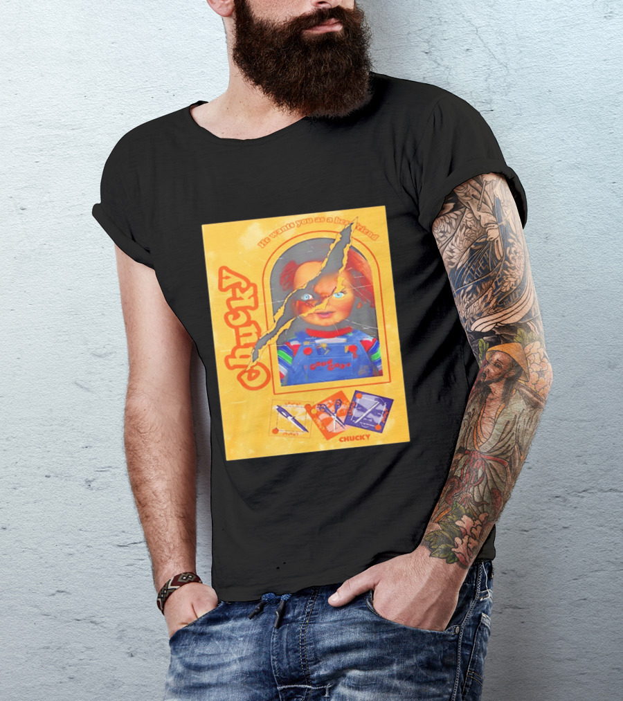 Chucky He Wants You As A Best Friend Good Guys Doll Box T-Shirt
