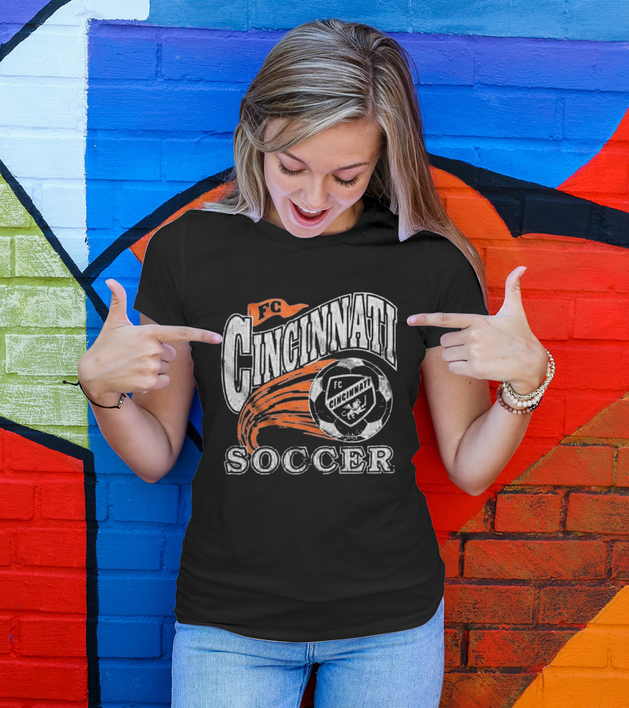 FC Cincinnati Soccer Emblem Ball Highlight T-Shirt