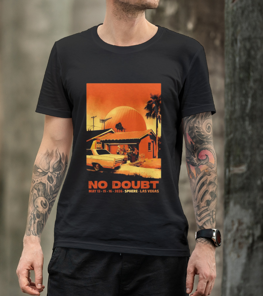No Doubt May 13 15 16 2026 Sphere Las Vegas Vintage Car Retro Sunset T-Shirt