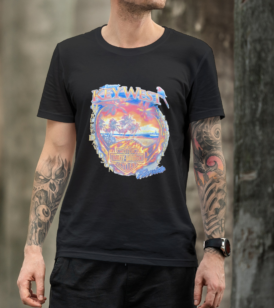 Peterson Key West Harley Davidson Conch Republic Motorcycles Florida T-Shirt