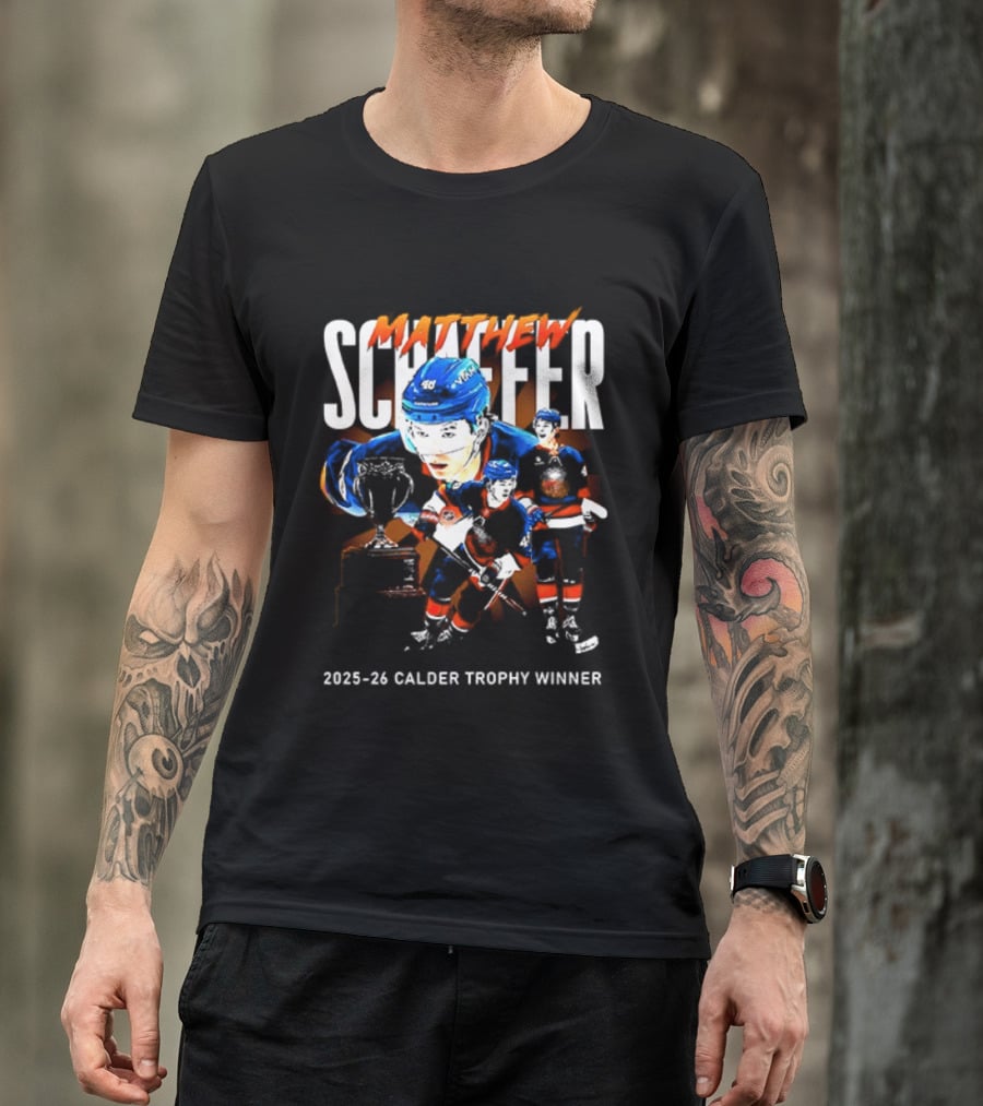 Matthew Schaefer New York Islanders 2025 2026 Calder Trophy Winner T-Shirt
