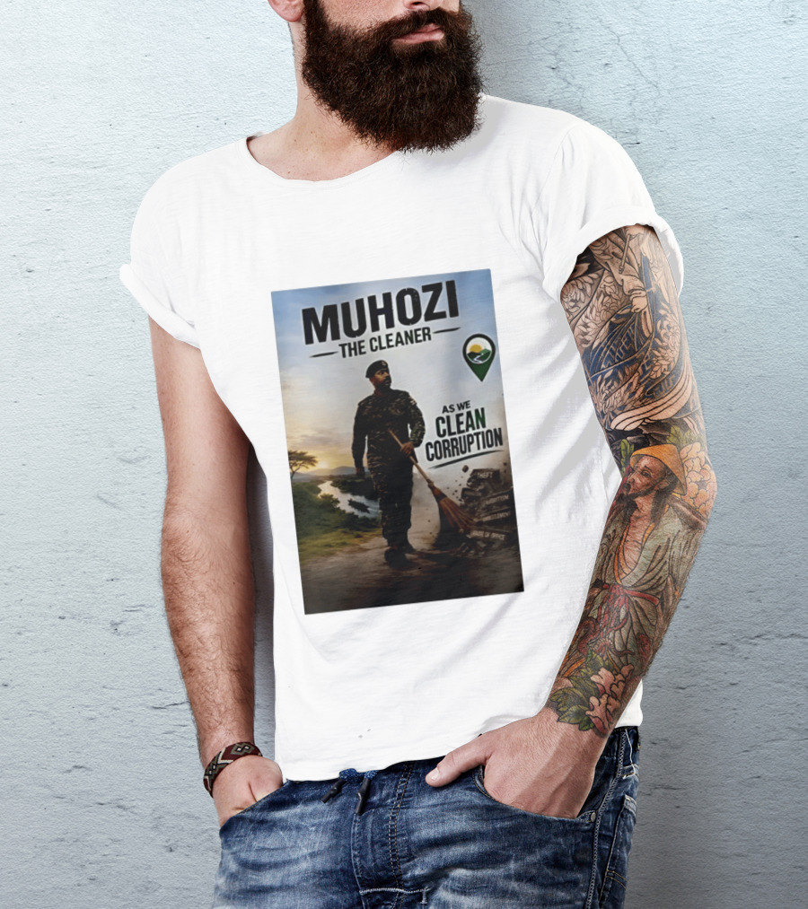 Muhozi The Cleaner As We Clean Corruption Theft Nepotism Unemployment Misuse Of Office T-Shirt