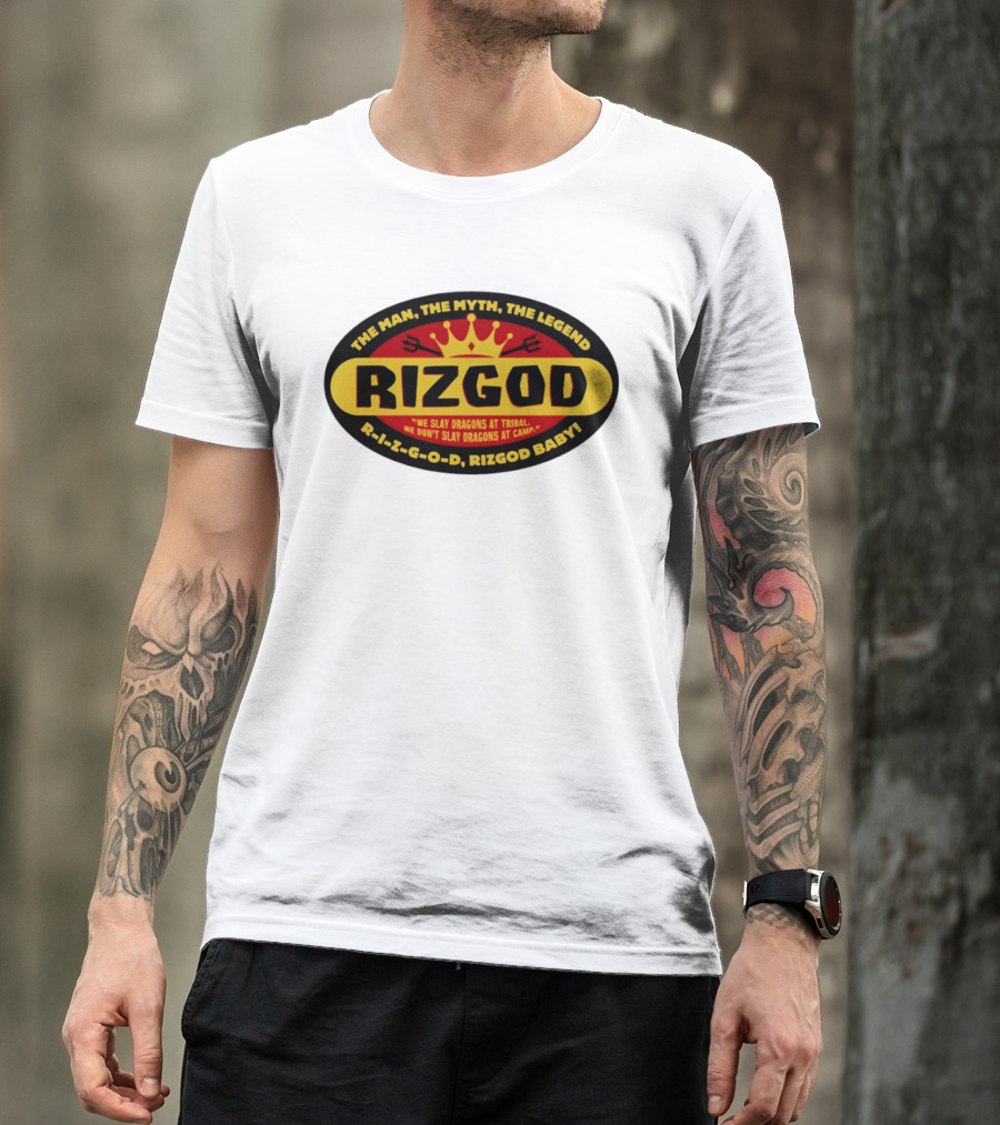 The Man The Myth The Legend Rizgod We Slay Dragons At Tribal T-Shirt