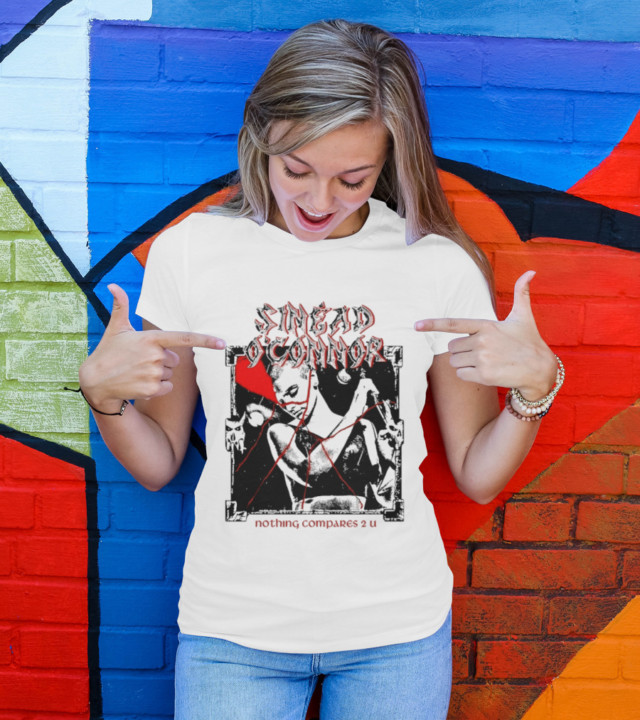 Sinead O'Connor Nothing Compares 2 U Abstract Red Grunge Aesthetic T-Shirt