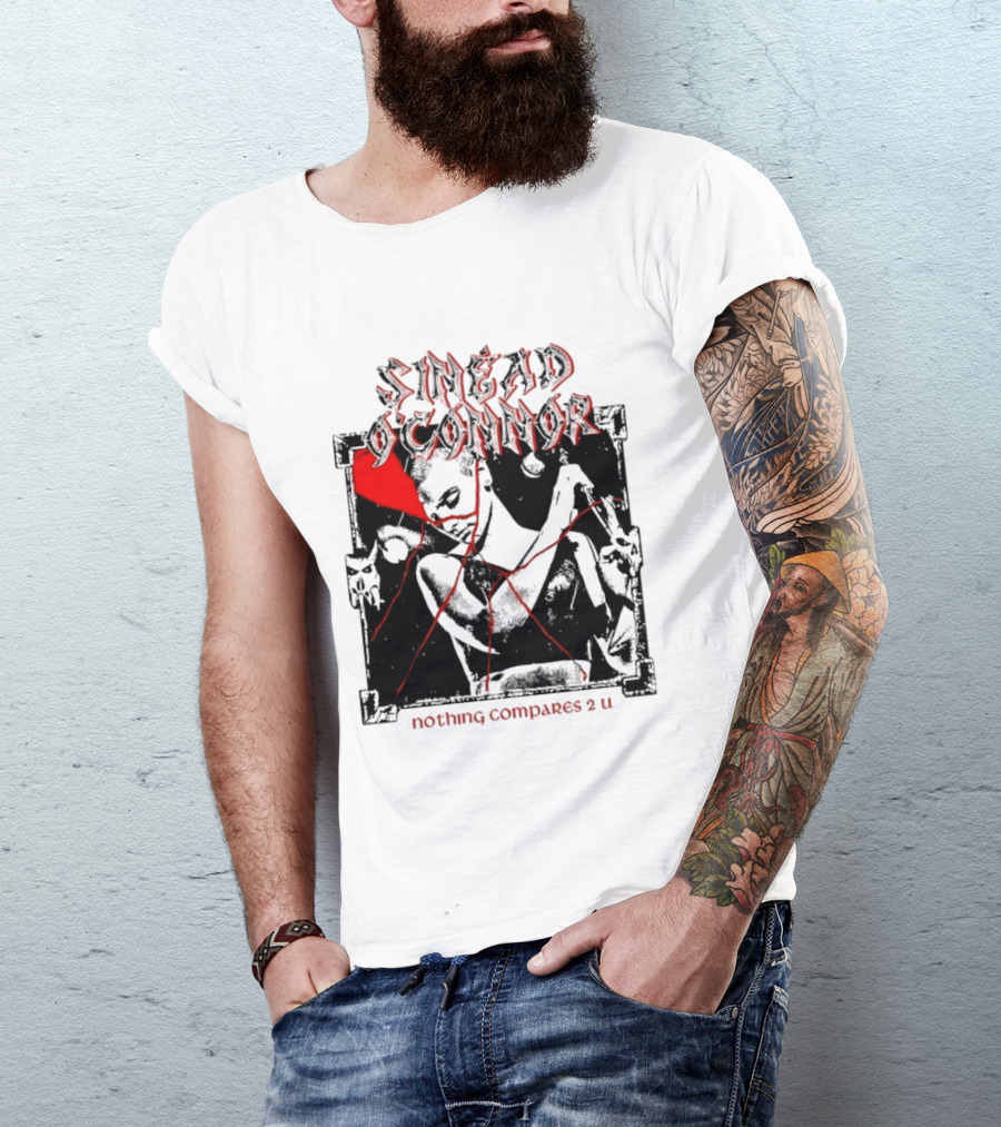 Sinead O'Connor Nothing Compares 2 U Abstract Red Grunge Aesthetic T-Shirt