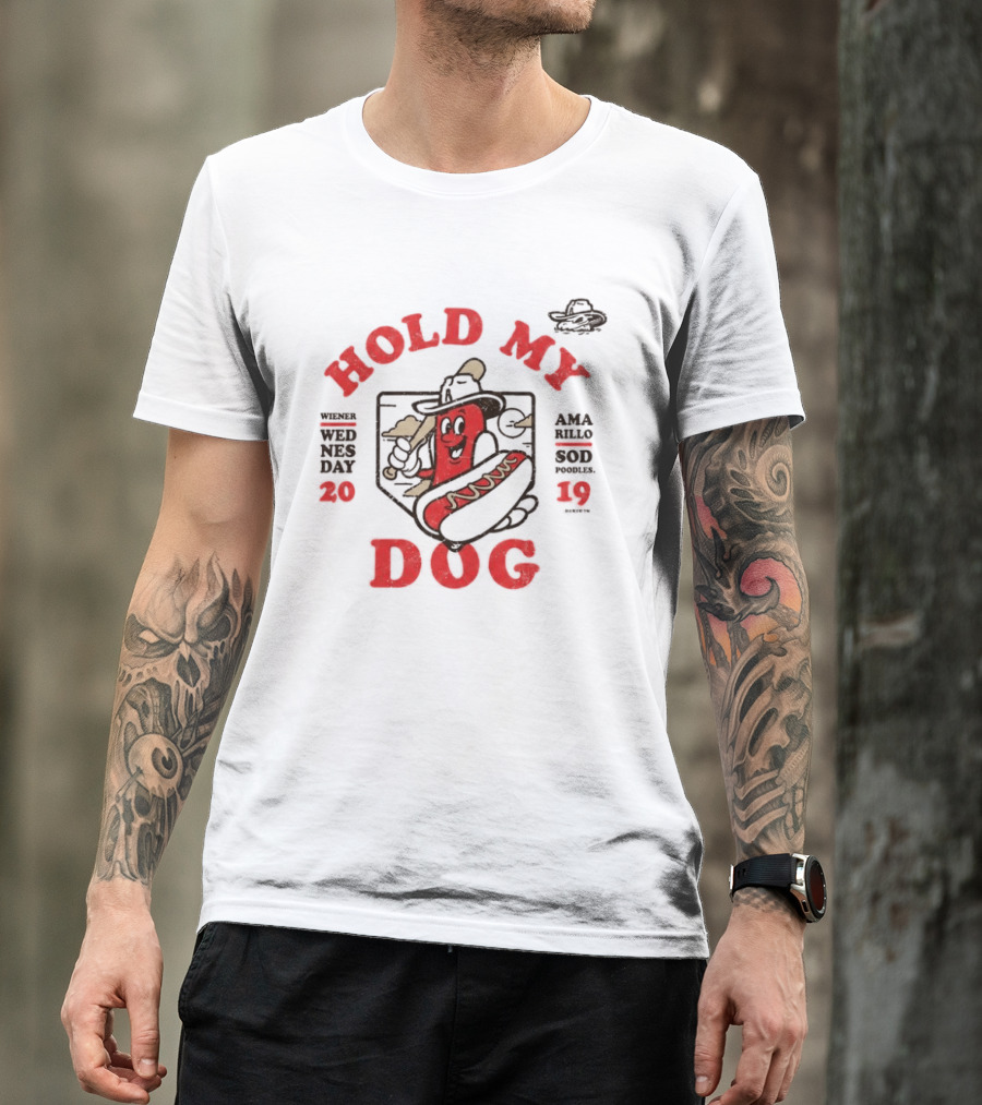 Sod Poodles 2026 Hold My Dog Hotdog Cowboy T-Shirt