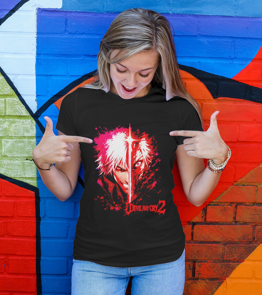 Devil May Cry 2 Dante Half Face Split T-Shirt