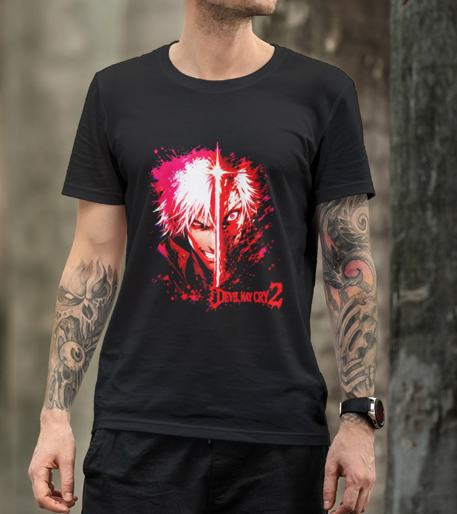 Devil May Cry 2 Dante Half Face Split T-Shirt
