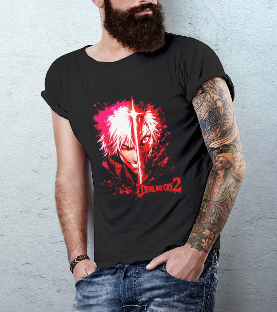 Devil May Cry 2 Dante Half Face Split T-Shirt