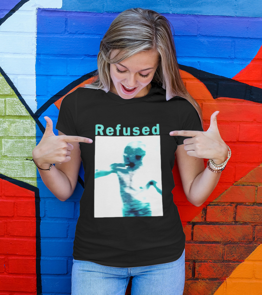 Refused Songs To The Flames Of Discontent Distorted Blue Figure T-Shirt