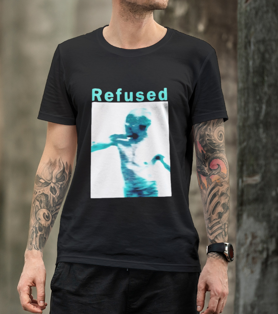 Refused Songs To The Flames Of Discontent Distorted Blue Figure T-Shirt