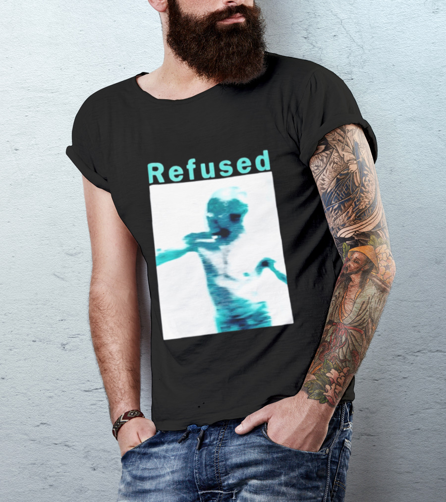 Refused Songs To The Flames Of Discontent Distorted Blue Figure T-Shirt