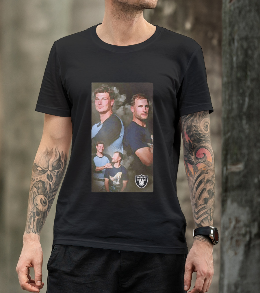 Las Vegas Raiders Kirk Cousins And Fernando Mendoza With Team T-Shirt