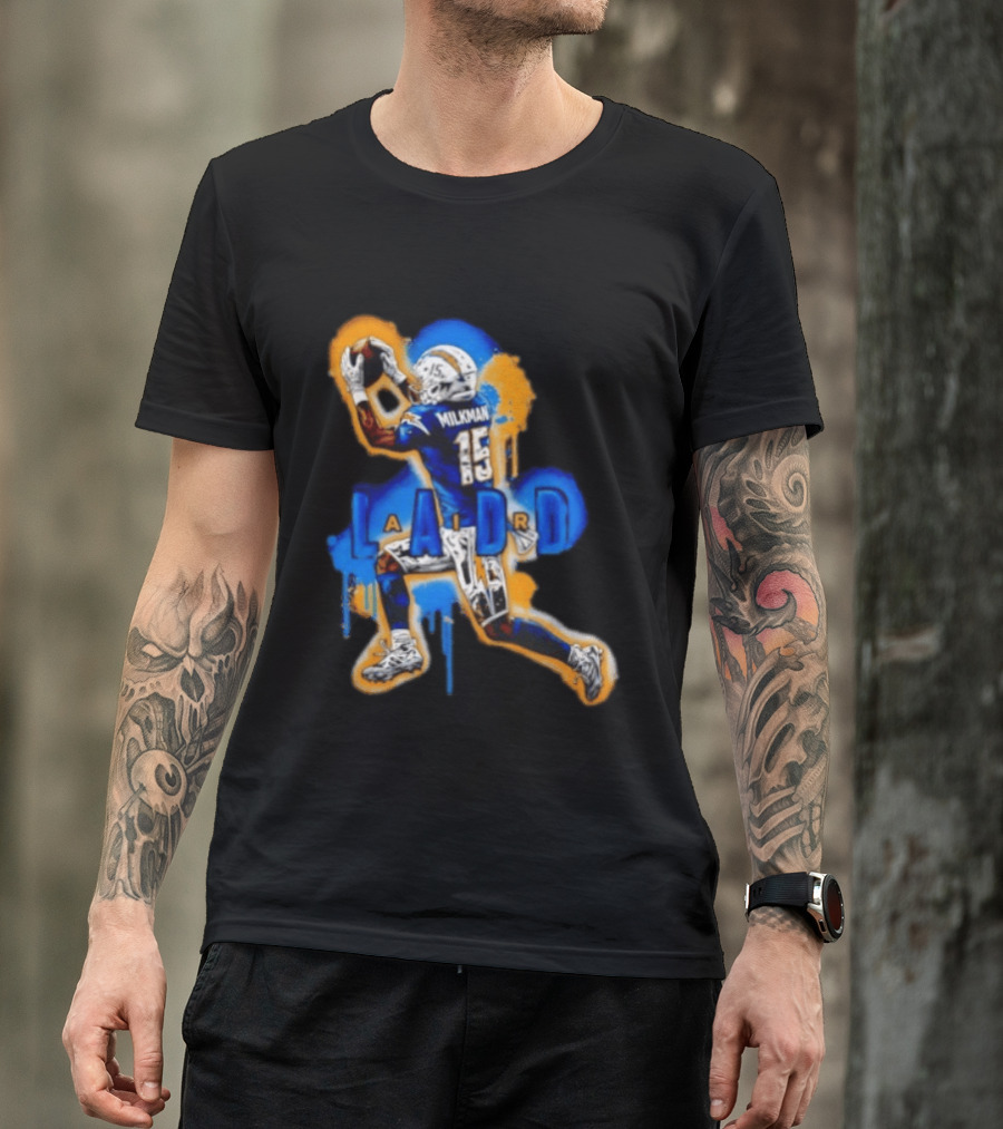 Milkman Keenan Allen 15 Ladd Air LA Los Angeles Chargers T-Shirt