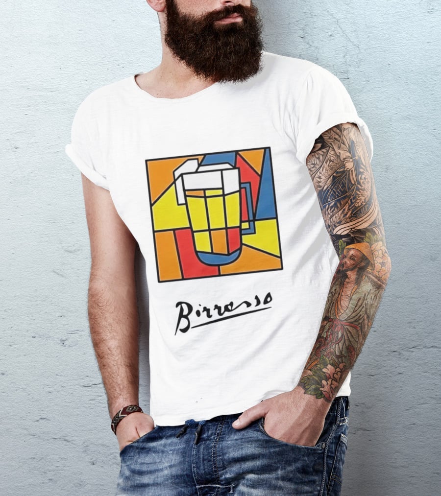 Birresso Beer Abstract Colorful Geometry T-Shirt
