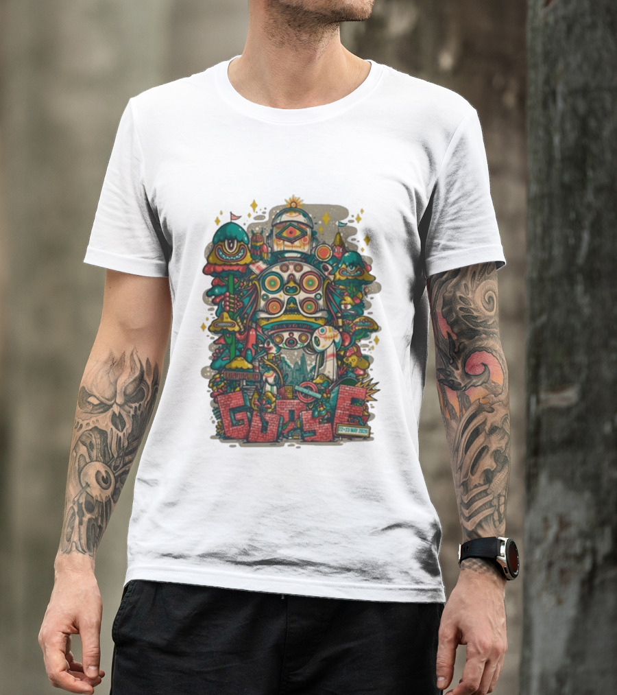 Goose London UK Tour May 22 23 2026 Psychedelic Robot Mushroom T-Shirt