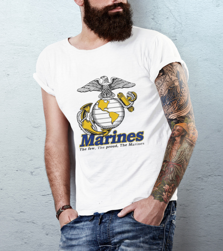 Marines The Few The Proud Eagle Globe Anchor T-Shirt
