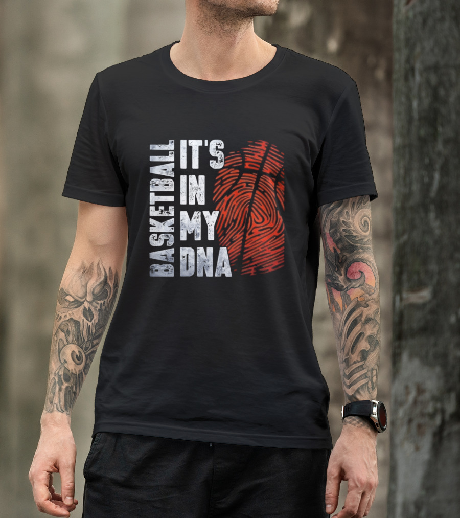 Basketball It's In My DNA Fingerprint T-Shirt